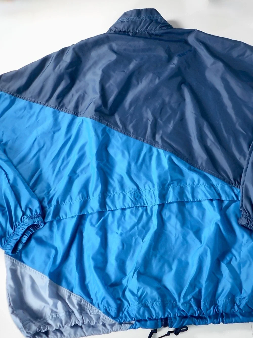 VTG 80s 90s NIKE Mens XL Blue Full Zip Track Jacket Windbreaker Swoosh Mesh Vent